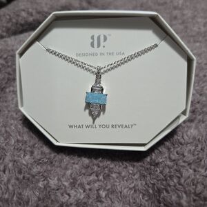 Silver and Blue Necklace